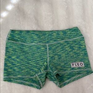Fleo Green Athletic Shorts with Moisture-Wicking Fabric